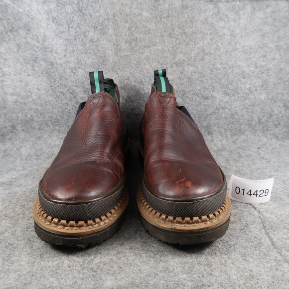Georgia Giant Boots Mens 9.5 Leather Slip On Chelsea Brown Oil Resistant Casual main image 14